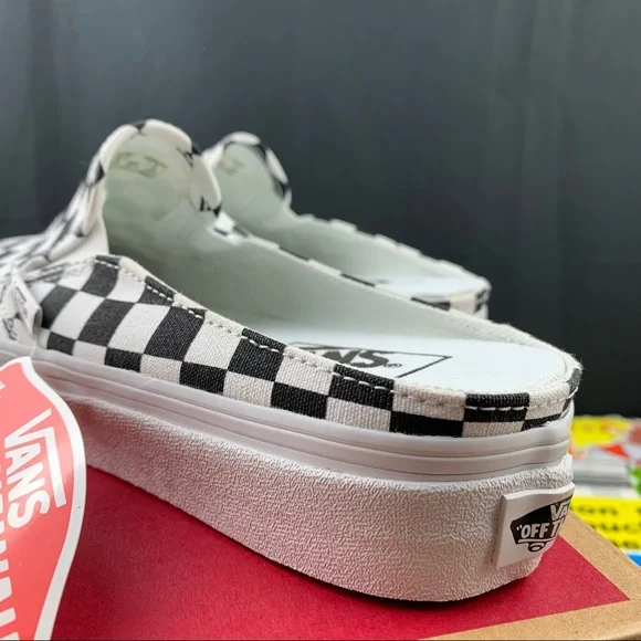 Vans Slip On Mule Checkered Sneakers Womens Various Sizes - Picture 9 of 12